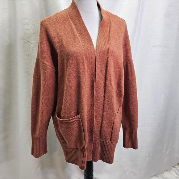 a new day Burnt Orange Rust Open Front Cardigan Size XL - Picture 3 of 8
